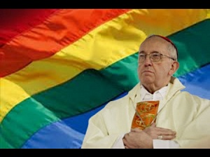 Понтифик Франциск целуется с содомитами